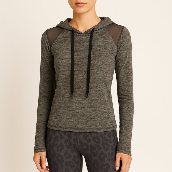 ALALA Revolve Lightweight Hoodie Women’s Size Medium Gray Mesh Pullover - Picture 1 of 12